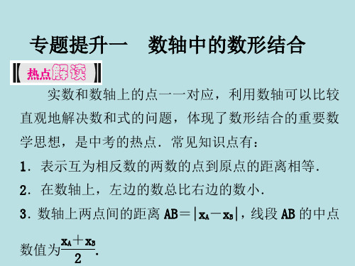 专题提升一 数轴中的数形结合-2020届中考数学专题复习课件 (共10张PPT)