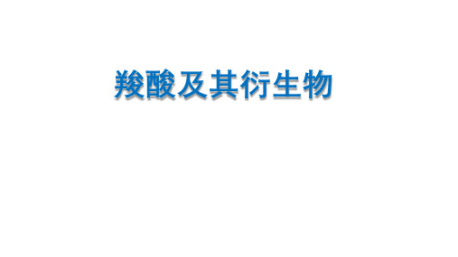 2021年江苏省高中化学竞赛冬令营辅导课件-各名校老师汇编-第9讲羧酸及其衍生物（提高班）