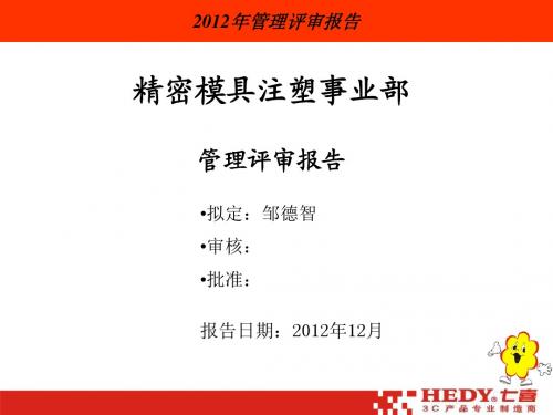 精模2012年管理评审报告