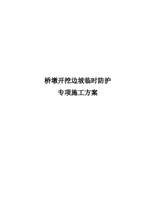 桥墩边坡防护专项施工方案