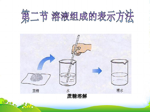 福建省南平市光泽二中九年级化学全册 第二节 溶液组成的表示方法课件1 沪教