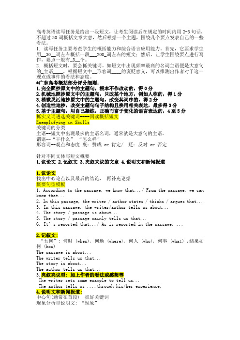 2014高考作文万能模板