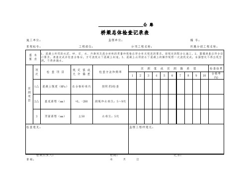 沉井或钢围堰封底混凝土检查记录表