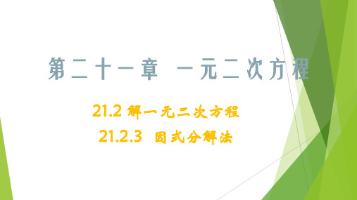 课件05因式分解法-2023-2024学年九年级数学核心知识点与常见题型通关讲解练(人教版)