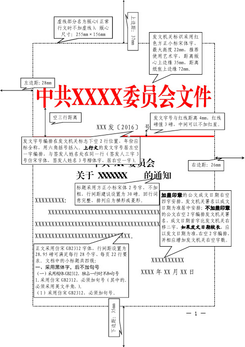 行政机关公文排版示意图