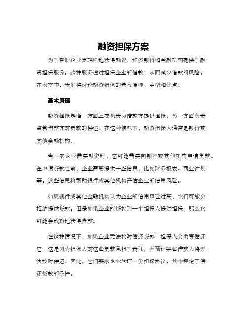 融资担保方案