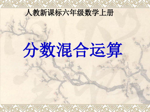 六年级上册数学优秀课件-分数四则混合运算 人教新课标 (共27张PPT)