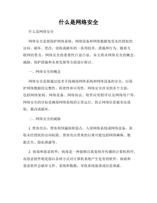 什么是网络安全 