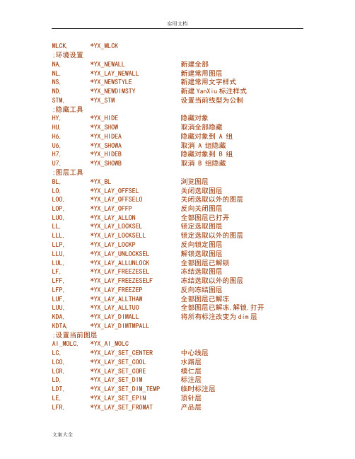 燕秀工具全面快捷键