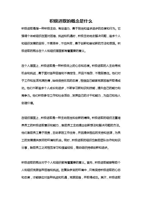 积极进取的概念是什么