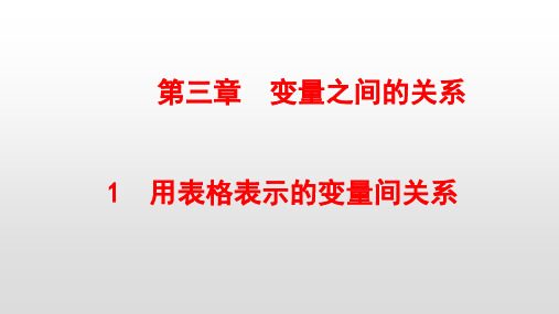 最新北师大版七年级数学下册第三章变量之间的关系PPT