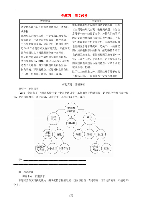 2018版高三语文二轮复习第一部分语言文字运用专题四图文转换讲义