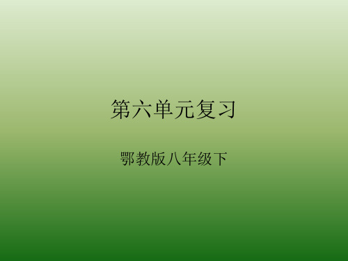 语文：第六单元-复习-课件(1)(鄂教版八年级下册)(2019年11月整理)