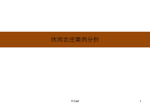 休闲农庄案例浅析ppt课件