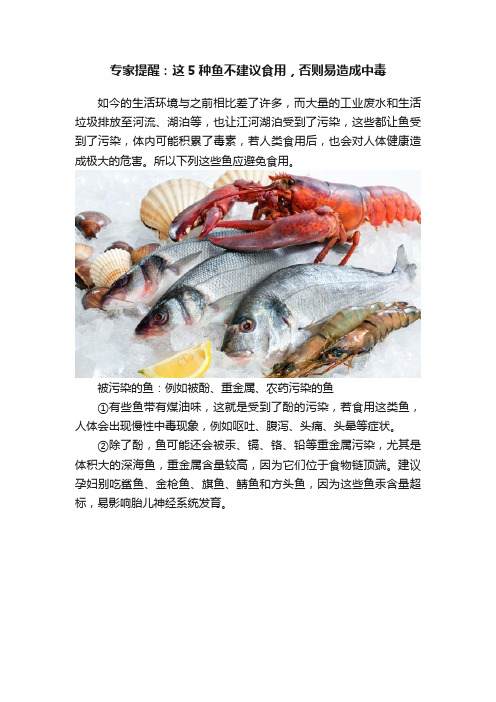 专家提醒：这5种鱼不建议食用，否则易造成中毒