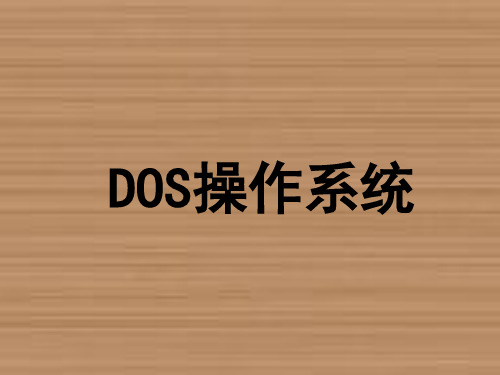 DOS命令窗口的了解和使用