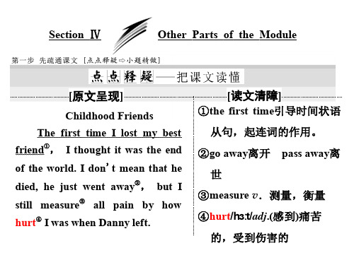 外研版选修6Module  3  Section Ⅳ Other Parts of the Module