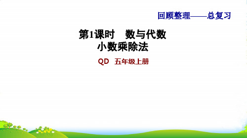 2022五年级数学上册总复习第1课时数与代数小数乘除法习题课件青岛版六三制