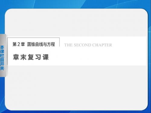 《圆锥曲线章末复习课