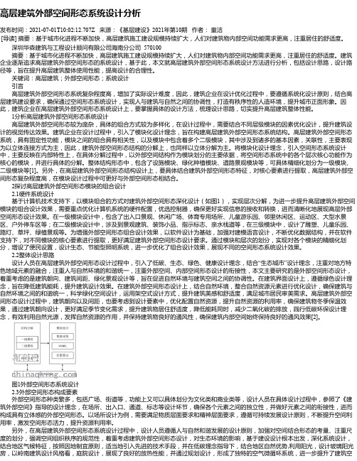 高层建筑外部空间形态系统设计分析