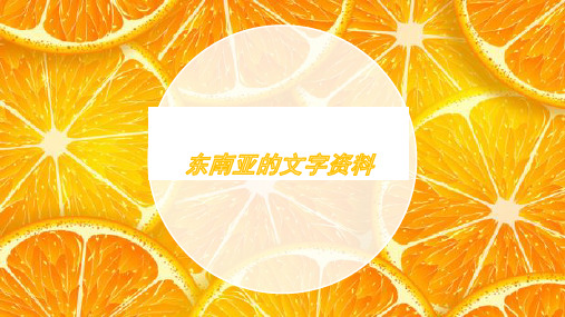 东南亚的文字资料