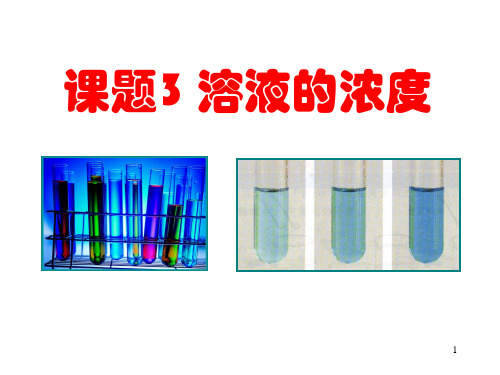 九年级化学溶液浓度ppt课件