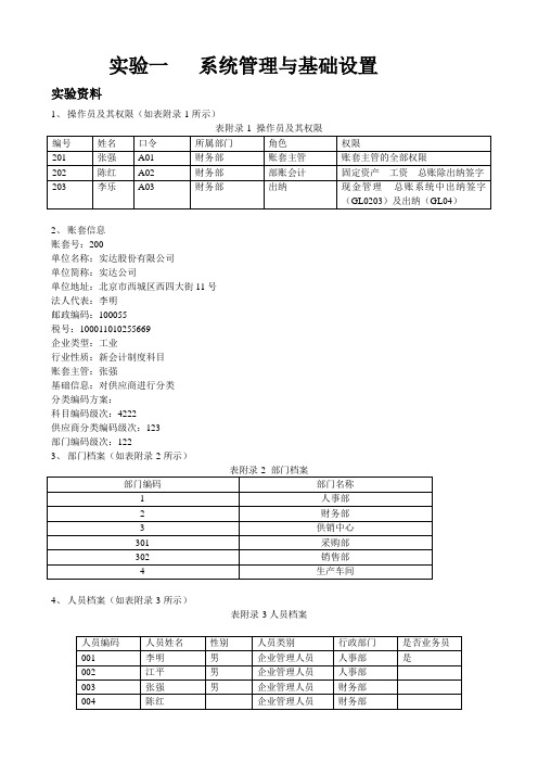 -用友ERP财务管理系统实验教程