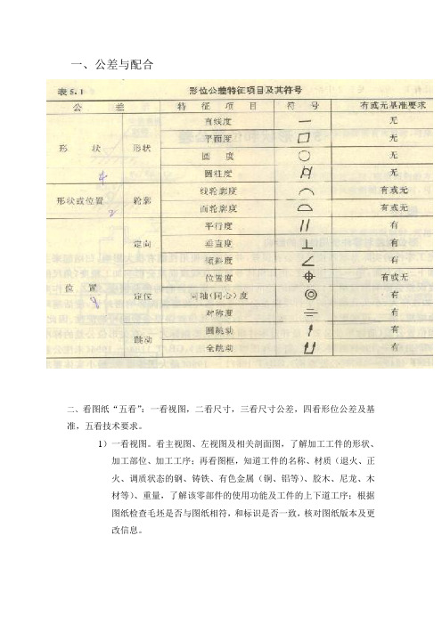 机械基础知识及公差与配合