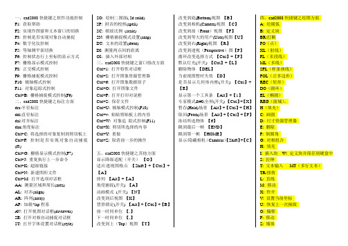 cad2008快捷键