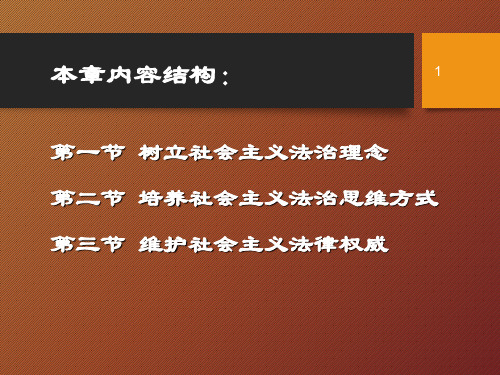 (2013年修订版)第六章树立法治理念维护法律权威