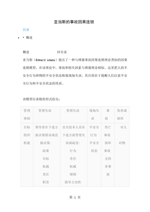 亚当斯的事故因果连锁共32页