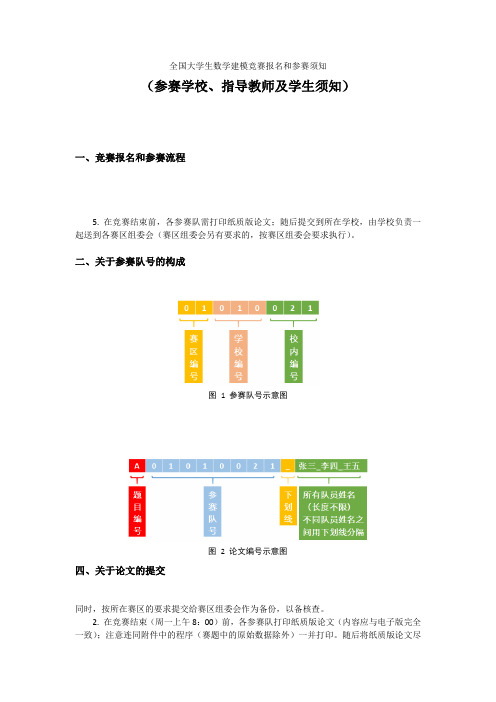 全国大学生数学建模竞赛报名和参赛须知