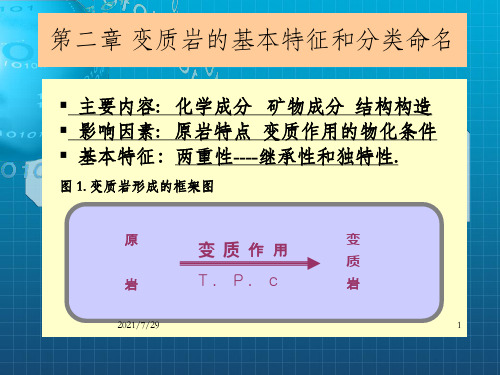 变质岩的基本特征和分类命名