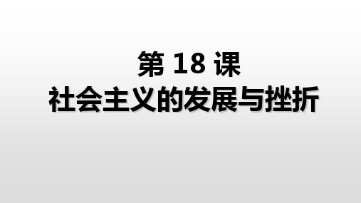 人教部编版 九年级下册第18课社会主义的发展和挫折 (共25张PPT)