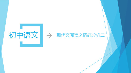 专题06  现代文阅读之情感分析(二)八年级下学期语文课堂知识点精选课件