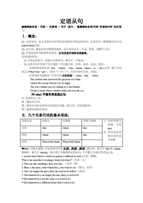 定语从句语法详解