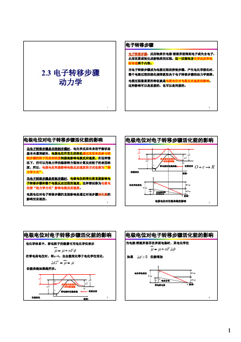 第四讲 电子转移步骤动力学