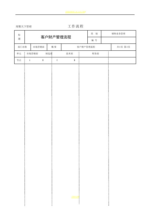 客户财产管理流程