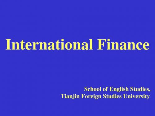 国际金融英语International Finance 课件(I)共152页文档