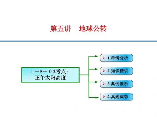 高考地理复习正午太阳高度