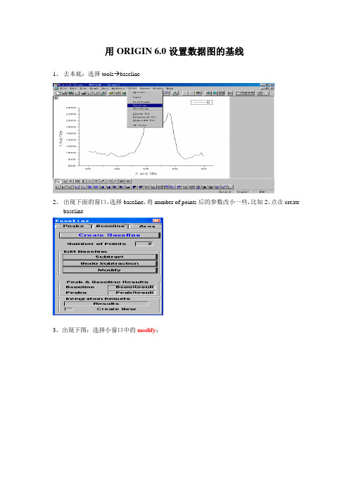 用ORIGIN 6.0设置数据图的基线-红外谱图举例