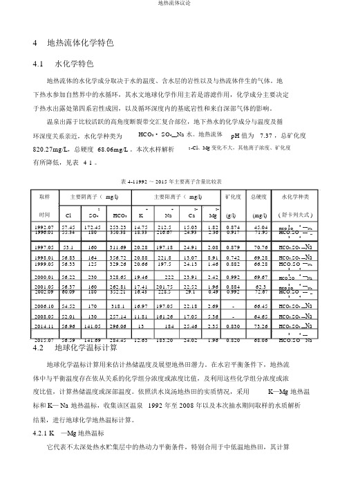 地热流体评价