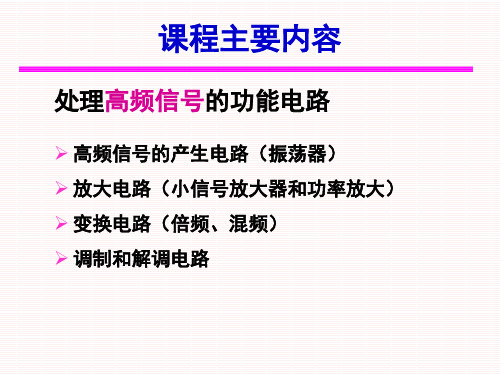 高频电子线路总复习详解