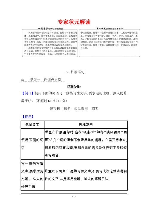 2021版高考语文人教版通用总复习专家状元解读4Word版含解析