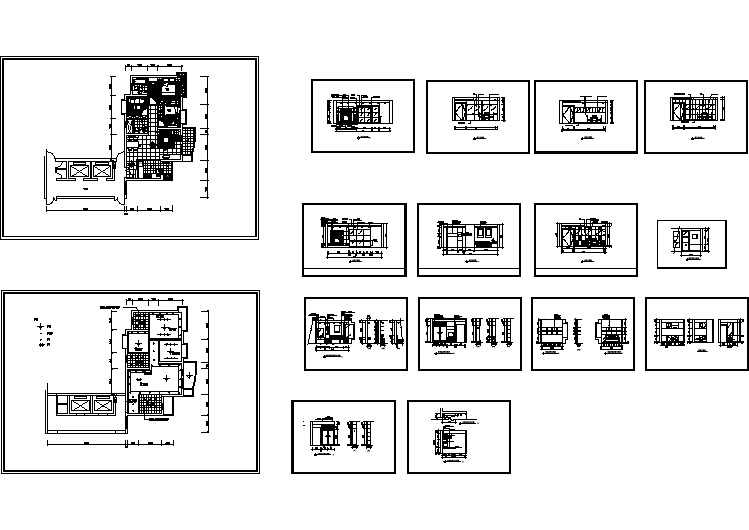 某通透户型经典家居装饰cad设计施工图纸