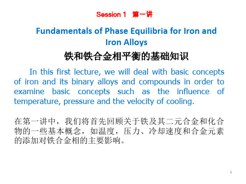 铁和铁合金相平衡的基础知识