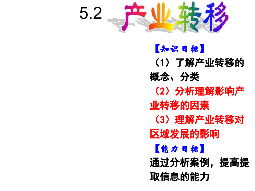 人教版高中地理必修三5.2 产业转移(57张PPT)