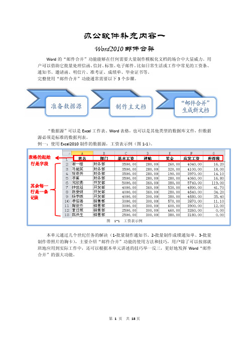 Word2010邮件合并-操作指导