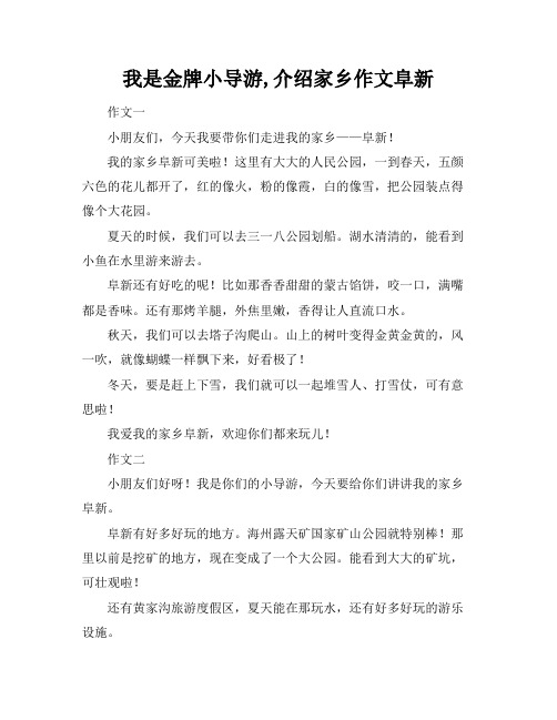 我是金牌小导游,介绍家乡作文阜新