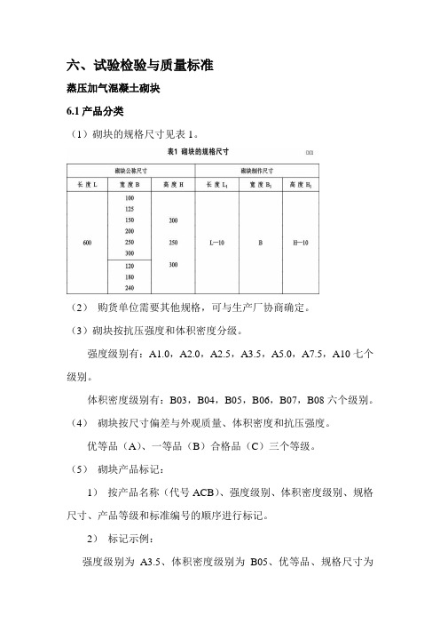 加气混凝土砌块检验与质量检测